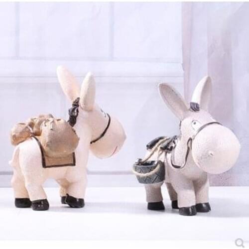 2020 creative garden resin donkey statue crafts, home office restaurant bar desktop decoration gifts