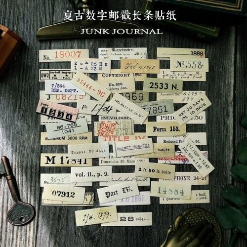 25pcs Hand account sticker retro TN English decoration material stickers aesthetic student supplies scrapbooking