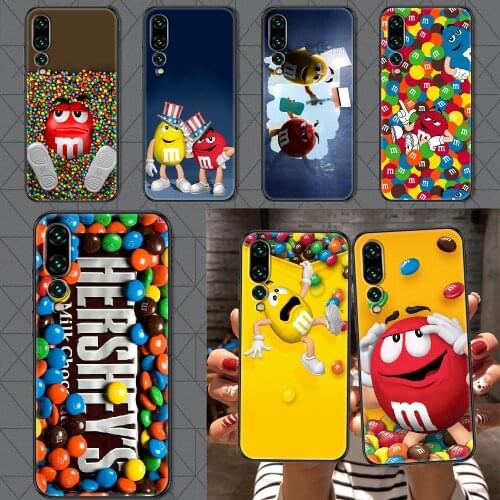 M&Ms Chocolate Brand Phone case For Huawei P Mate P10 P20 P30 P40 10 20 Smart Z Pro Lite 2019 black pretty coque 3D cover tpu