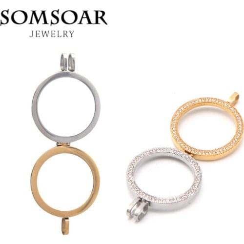 Wholesale 2018 Newest Half Silvering Half Gold Coin Holder Stainless steel 35mm Large Frame fit 33mm coin disc 50pcs/lot