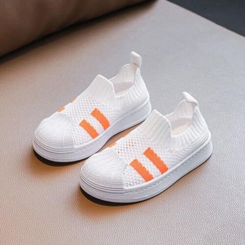 Childrens Coconut Shoes Spring and Summer 2021 New Girls Breathable Stretch Knitted Shoes Boys Casual Sneakers Sports Shoes Hot