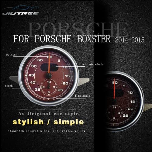 For Porsche Boxster 2014-2015 Dashboard Interior Compass Time Electronic Instrument Clock Car Stopwatch