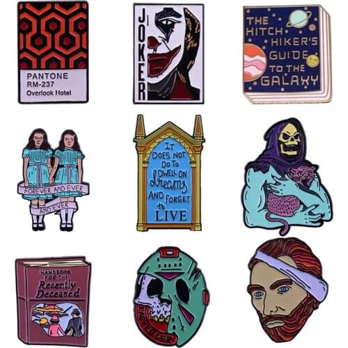 DZ256 Movie Van Gogh Figure Anime Collection Enamel Pins and Brooches Women Lapel Pin Backpack Bags Badge Gifts Metal