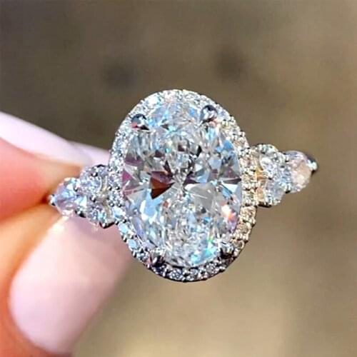 CAOSHI Graceful Bridal Wedding Bands Dazzling Crystal Proposal Ring Timeless Jewelry Exquisite Female Engagement Accessories