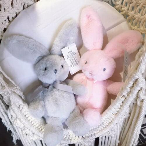 Hot Super Soft 25CM Bow Tie Rabbits Cute Bunny Soft Stuffed Plush Toys Kids Birthday Gifts Wedding Parties Decor Christmas Gifts