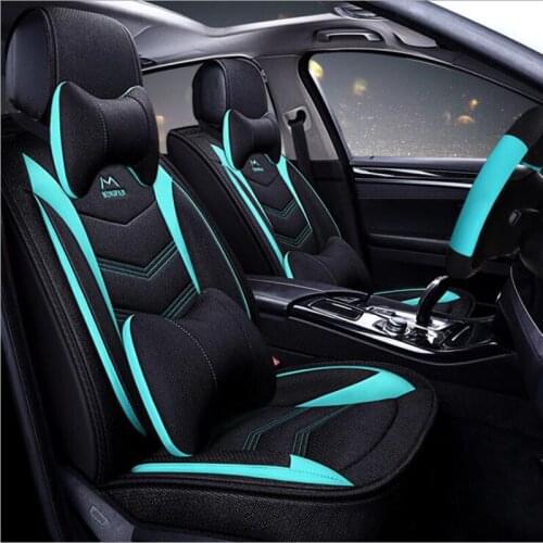 Flax car seat covers for volkswagen gol vw polo passat golf caddy lupo Tiguan Sharan Phaeton Automobiles Seat Covers 20 colors