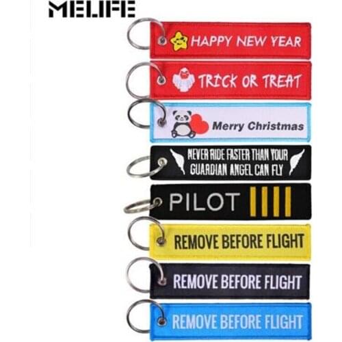 MELIFE Outdoor Climbing accessories OEM Key Chain Safety Tag Embroidery Pilot KeyChains for Aviation Gifts Sport Tag Label