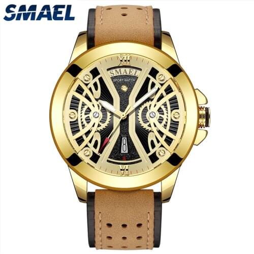 Men Watches Quartz Wristwatches Gold 30M Waterproof Auto Date Luminous Hands Male Clock SL-9166 Fashion Casual Watch For Men