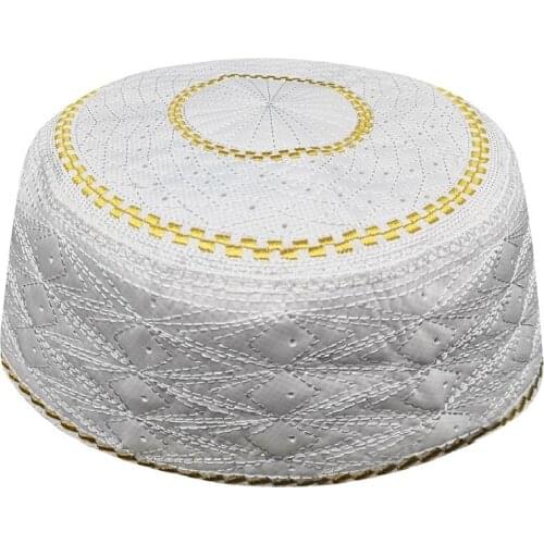 Man Prayer Caps Kippah hijab India Satin Bonnet Muslim turban African Head Wraps Men New Jewish Hat Allah Boina Feminina arabic