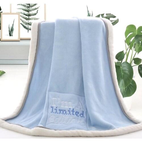Soft and Breathable Flannel Baby Quilt No Static Electricity No Odor Super Warm Small Blanket Air Conditioning Blanket 75*100cm
