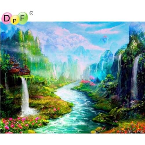 Crafts Diy Diamond Painting cross stitch Kits spring Afternoon Square Mosaic Full Dill Rhinestone Pasted home Decor Sticker