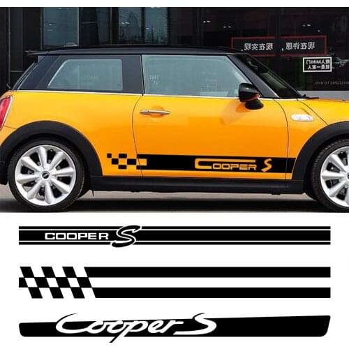 Car Side Door Sticker Decal For Mini Cooper S JCW R53 R55 R56 R57 R58 R59 R60 F54 F55 F56 F60 Clubman Countryman Car Accessories