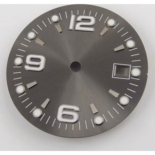Nologo 31.5mm Watch Dial with Date Window Fit MIYOTA 8215 Movement