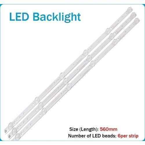 New 15 PCS/lot 6LED 560mm LED backlight strip for SVJ320AG2 130307 32D2000 SVJ320AK3 SVJ320AL1