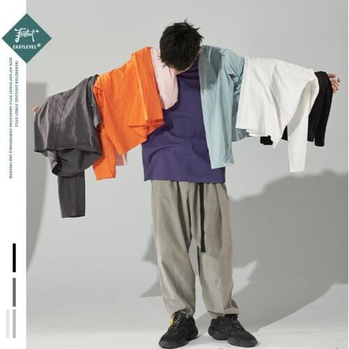 New Oversized Basic T Shirt Men Long Sleeve Casual Streetwear Hip Hop Loose Plus Size M-5xl Male Solid Color Cotton T-shirt