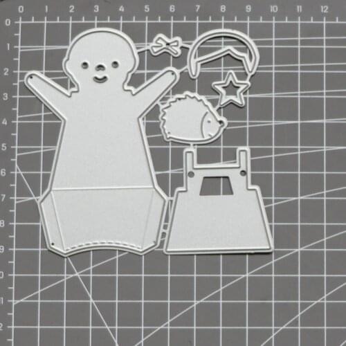 Little Girl Dress Hedgehog Set Metal Cutting Dies For Scrapbooking DIY Cards Stencil Paper Craft Handmade Album