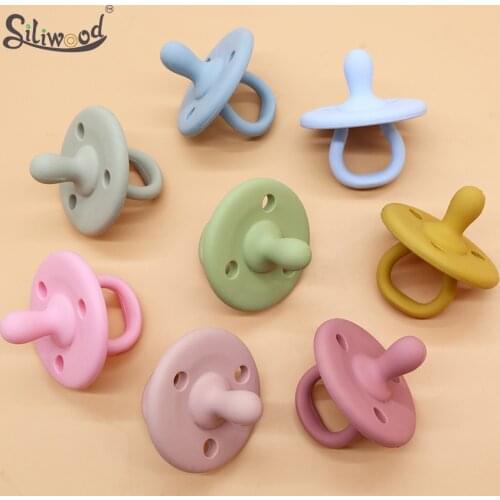 1pc Baby Pacifier Teether Toys Toddle Safe BPA Free Teething Ring Silicone Pacifier Chew Teether Nursing Beads Gift For Infant