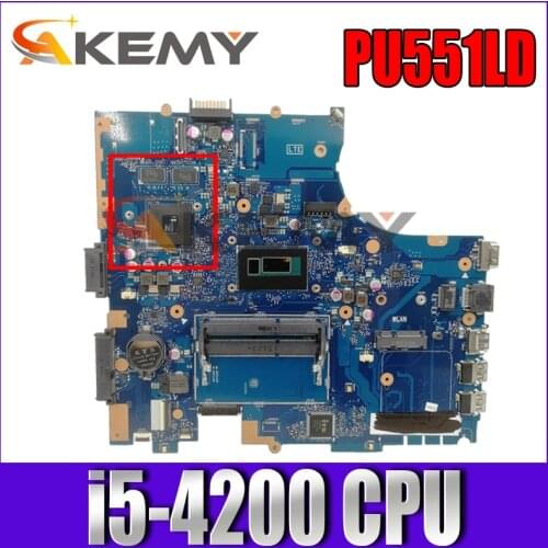 PU551LD With i5-4200 CPU Mainboard REV 2.0 For ASUS PRO551L PU551L PU551LA Laptop Motherboard DDR4 Tested Well Free Shipping