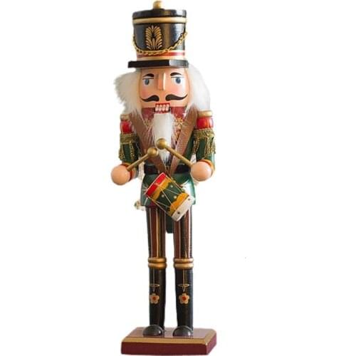 Christmas Wooden Nutcracker Figures 12 Inch Nutcracker Ornament Christmas Home Decor Accessories Gift Party Supplies Navidad