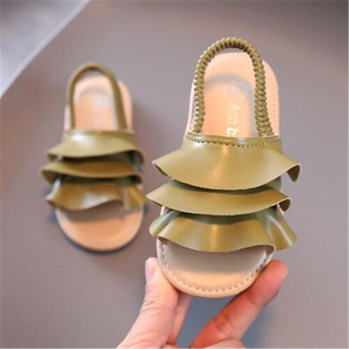 Girls Sandals New Summer Kids Flat Shoes Children beach Sandals Enfants School Flat Shoe For Baby EU 21-30