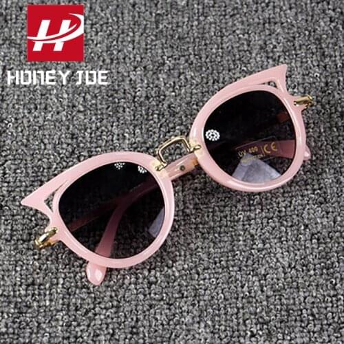 Stylish Kids Sunglasses Girls Brand Design Cat Eye Children Glasses Boys UV400 Lens Baby Sun glasses Cute Eyewear Shades Goggles