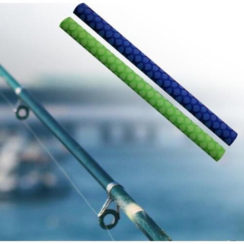 100cm Fishing Rod Handle Cover Fish Scale Pattern Heat Shrinkable Tube Anti-slip Fishing Rod Protector Sleeve for Angling