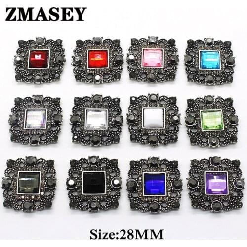 Vintage 5pcs DIY Handmade Sewing Jewelry Accessories Button Luxurious Alloy Diamond Crystal Pearl Wedding Design