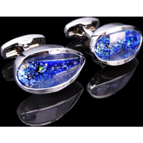Free shipping, high quality luxury mens shirt CUFFLINKS NEW 3D crystal Cufflinks classic water drop design crystal Cufflinks
