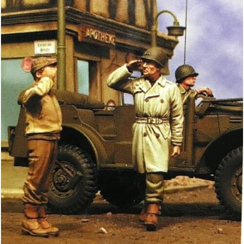 1:35 Resin Figure Model Kit Unassambled Unpainted //563(3 figures NO CAR)