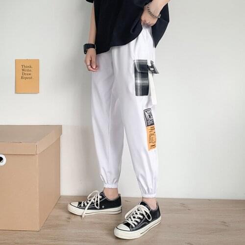 2021 Baggy Hip-Hop Harem Pants Autumn Men Streetwear Causal Pants Mens Japanese Patchwork Pants Male