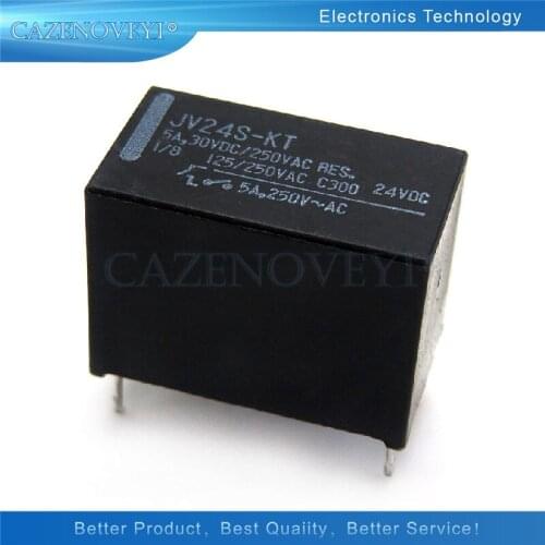 5pcs/lot JV24-KT = JV24S-KT 24V 24VDC 5A 30VDC 250VAC DIP-4 In Stock