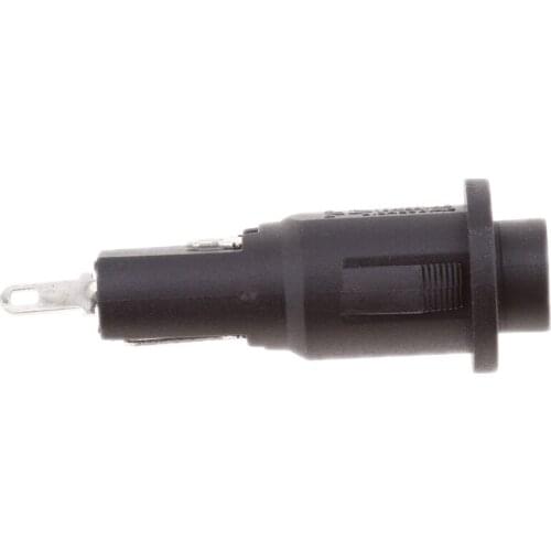 5 Pieces Panel Mount Chassis Round Head Fuse Holder for 5x20mm Glass Fuses Electrical Connection