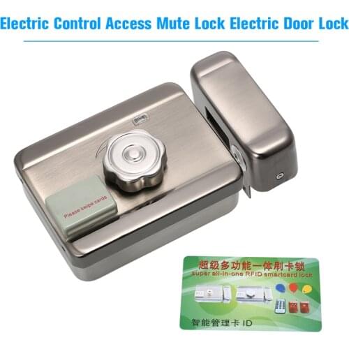 Electric Lock Castle & Gate Lock Access Control System Electronic Integrated RFID Door Rim Lock With ID Reader 125khz