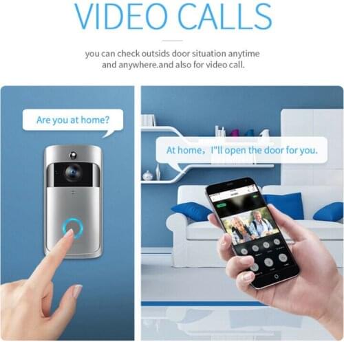 720P HD Wireless WiFi Video Doorbell Smart Phone Door Ring Intercom Security Camera Bell Apartment Door Bell