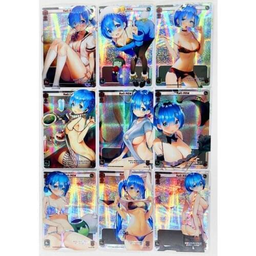 9pcs/set Rem Life In A Different World From Zero No.2 ACG Sexy Toys Hobbies Hobby Collectibles Game Collection Anime Cards