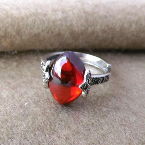 925 pure white corundumRing Opening intime female