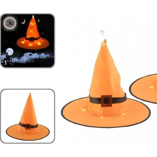 Shiny 2Pcs Eye-Catching Garage Roof Hats Hangings Safe Lighted Hat Luminous for Tree