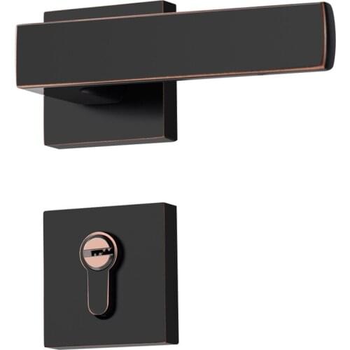 Zinc Alloy Mute Gate Loc Door Locks Single Handle Bedroom Minimalist Interior Handle Lock Cylinder Security Locks for 35-45mm