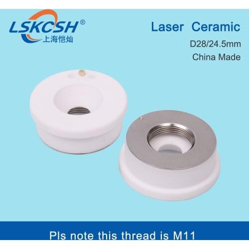 LSKCSH High Quality Laser CERAMIC WASHER Nozzle Holder D28/24.5mm for Co2/Fiber Laser Cutting Head Machines M11 Agents Wanted