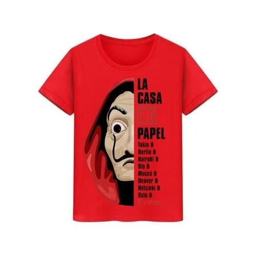 Boy Girl tshirt La Casa De Papel kid T shirts House of Paper Tee hip hop Blouse clothes Children Tees Money Heist T-Shirt