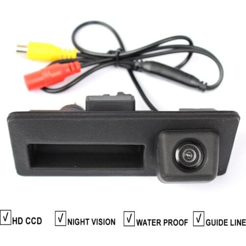 CCD Car Trunk Handle Rear View Reverse Camera For AUDI A4 A4L A5 S5 Q3 Q5 A6L A8L RS6 Backup Reversing Camera Vehicle Parking