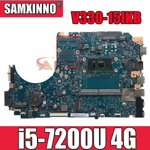 Mainboard For Lenovo V330-15IKB laptop motherboard LV315KB 17807-3 448.0DC04.0031 motherboard with CPU i5 7200U 4G RAM tested ok