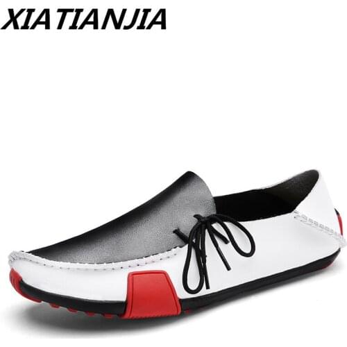 Mens Shoes Hand Stitching Driving Comfortable Leather Shoes Men Sneakers Loafers Moccasins Tenis Masculino Zapatos De Hombre