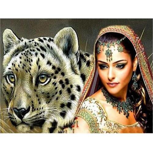 New 5D Diamond Embroidery Animal Full Drill Square&Round Mosaic Handmade DIY Art Painting Beauty And The Beast Home Decor