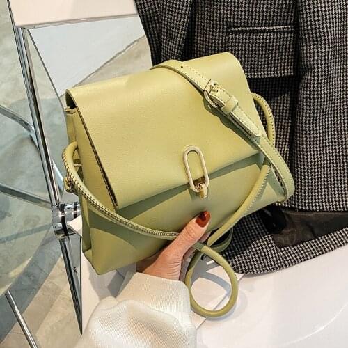 Solid Color Square Crossbody Bag 2021 New High-quality PU Leather Womens Designer Handbag High Capacity Shoulder Messenger Bag