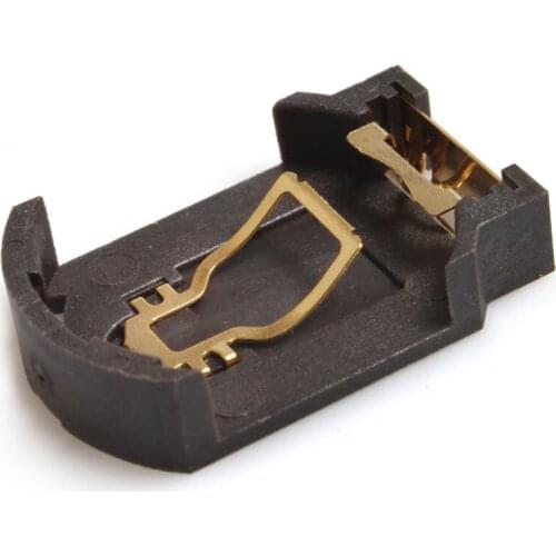 2pcs Gold-plated SMD CR2032 Button Cell Li-ion Battery Holder Box Socket Environmentally Friendly Battery Holder