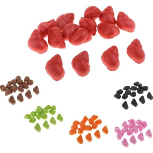 15pcs Pop up Boilies Baits Carp Fishing Lure Floating EVA Snail Shape Beads Fishing Tackles Multi Colors