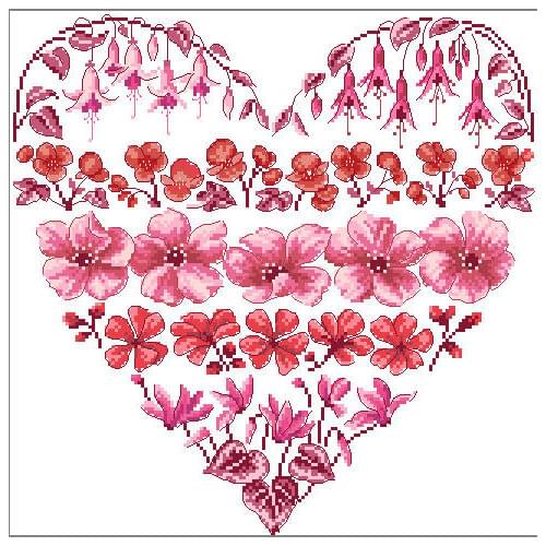 Needlework Cross stitch Handmade 14CT Counted Canvas DIY,Cross-stitch kits,Embroidery embroidery Flower love 39-39