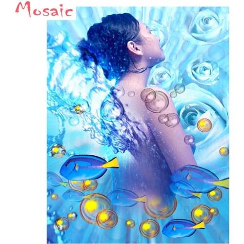 Diy custom photo Full Square/round Drill 5d diy diamond painting cross stitch"bathe woman"Embroidery mosaic rhinestones painting