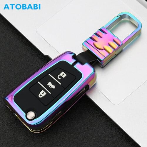 Alloy Silicone Car Key Cover For VW Volkswagen Golf Polo Boro EOS Beetle Touran Mk5 MK6 SEAT Skoda Remote Control Protector Case